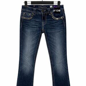 MISS ME Women’s Signature Boot 28 Low Rise Dark Denim